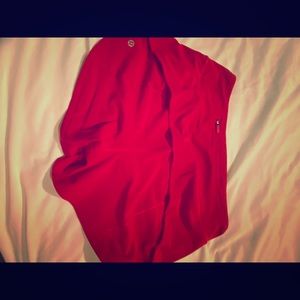 Red lululemon shorts